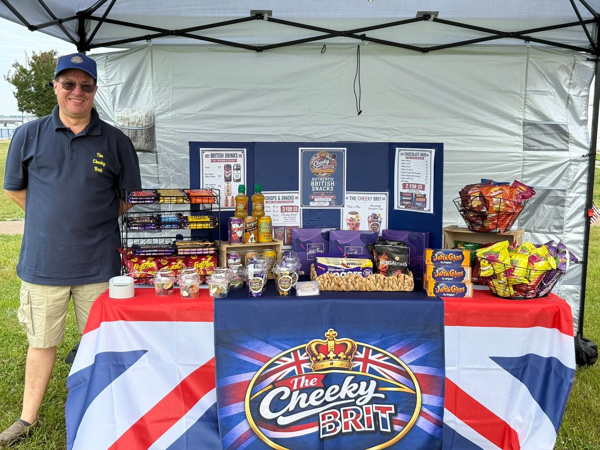 James at The Cheeky Brit booth